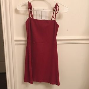 red mini dress